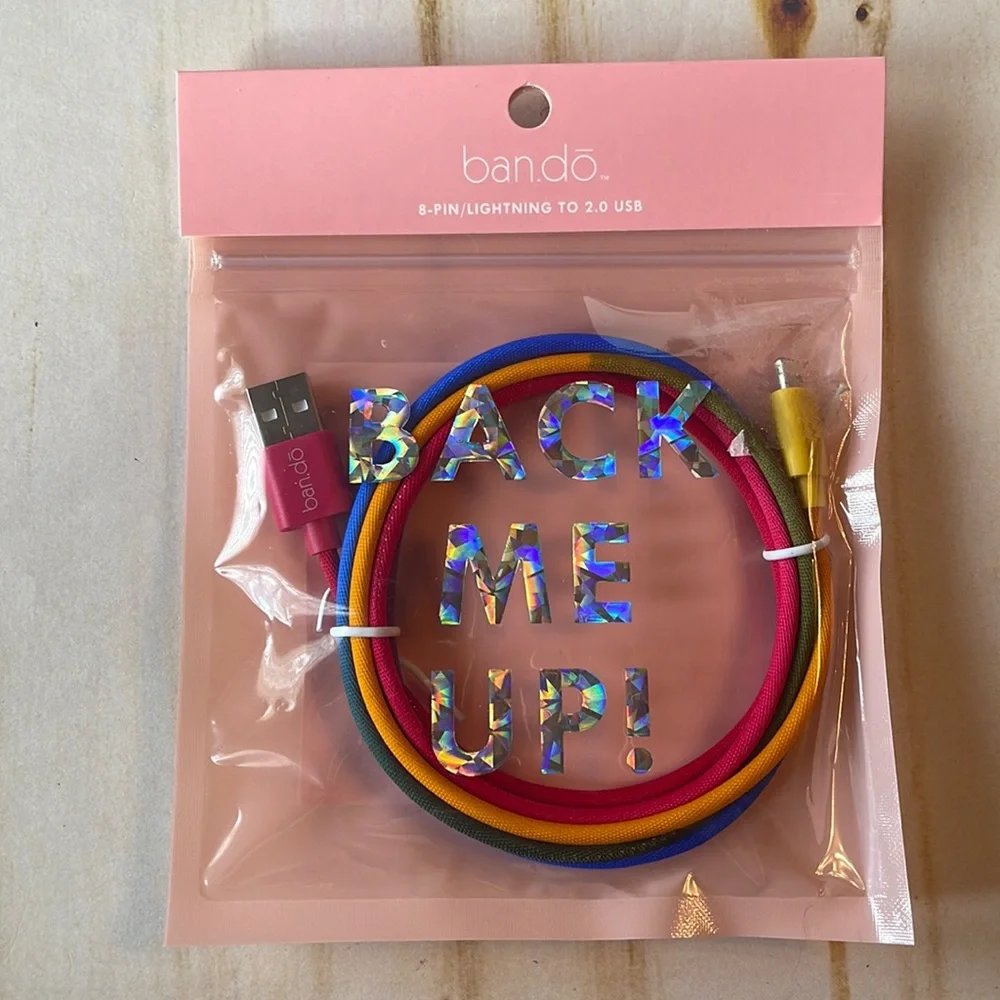 Ban.do Back me up! Charging Cord- Rainbow